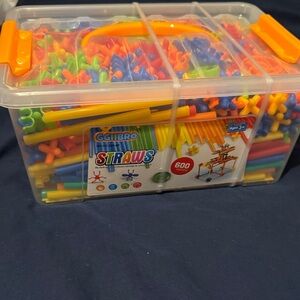 New Ggiibro Straw Constructor STEM Building 600Pcs Toy Interlocking Plastic